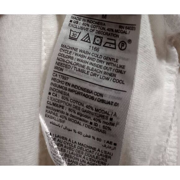 Old Navy white Fringy ,lace hem tank top size M - Picture 4 of 4